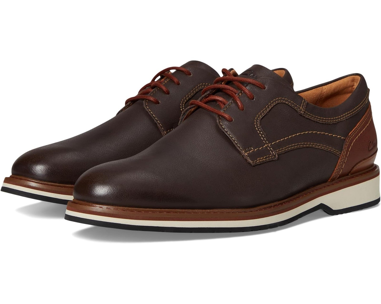 Clarks Men's Monahan Plain 26180440 Brown Leather